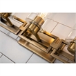 Bowery Hill Transitional 3-light Metal Bath Vanity Light in Aged Brass