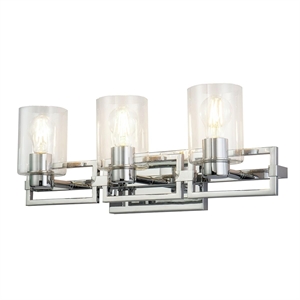 Bowery Hill 3-light Metal Bath Vanity Light in Polished Chrome