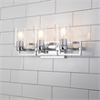 Bowery Hill 3-light Metal Bath Vanity Light in Polished Chrome