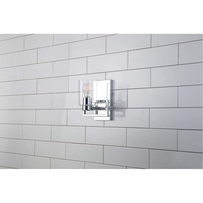 Bowery Hill 1-light Metal Bath Vanity Light in Polished Chrome