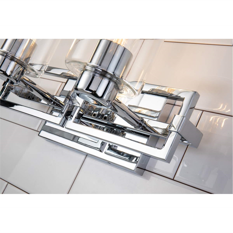 Bowery Hill 2-light Metal Bath Vanity Light in Polished Chrome
