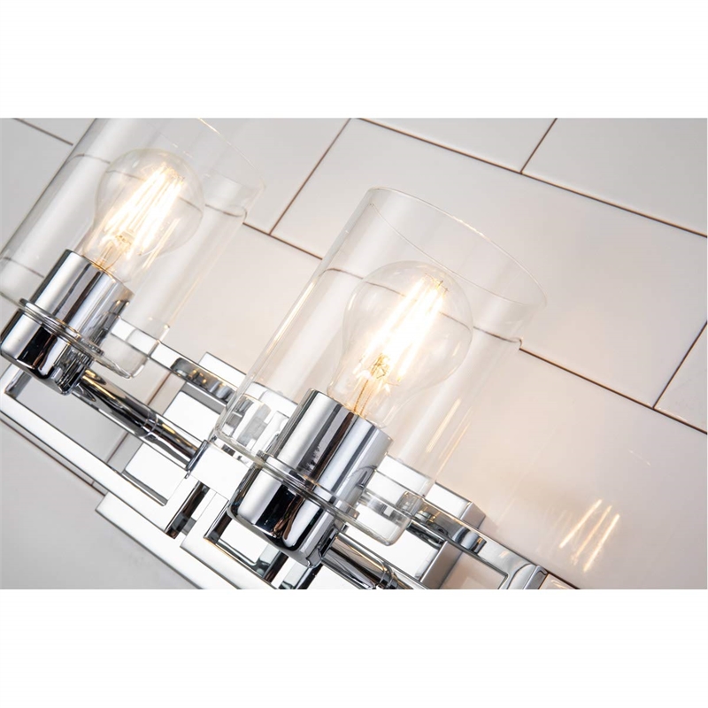 Bowery Hill 2-light Metal Bath Vanity Light in Polished Chrome