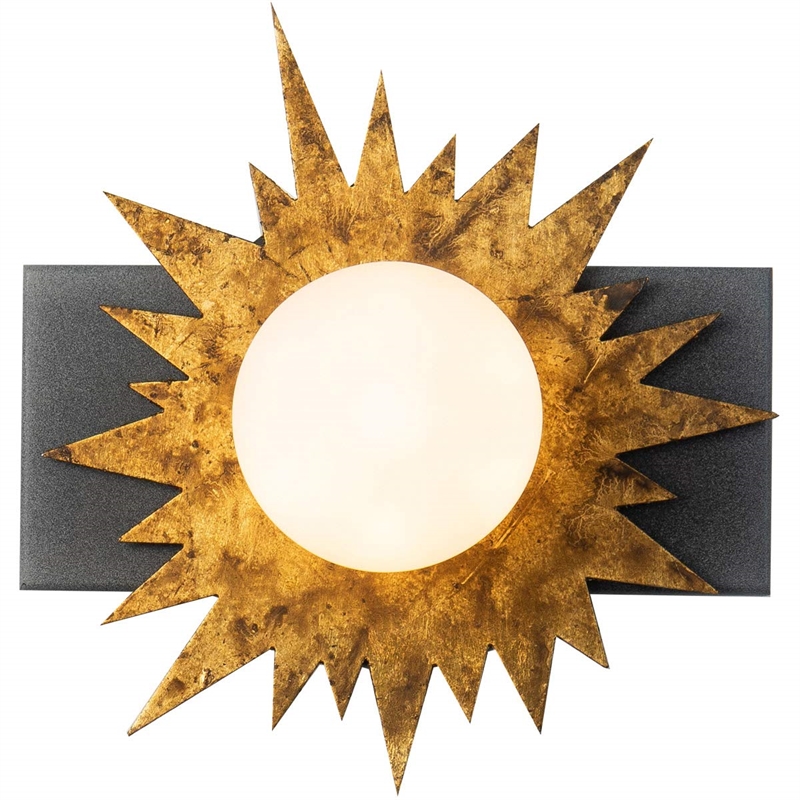 Bowery Hill 1-light Metal Bath Vanity Light in Gold/Weathered Zinc
