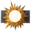 Bowery Hill 1-light Metal Bath Vanity Light in Gold/Weathered Zinc