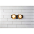 Bowery Hill 2-light Metal Bath Vanity Light in Gold/Weathered Zinc