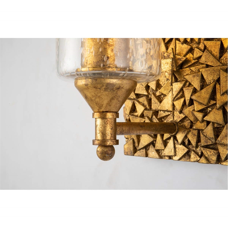 Bowery Hill Transitional 1-light Metal Bath Vanity Light in Antique Gold