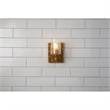 Bowery Hill Transitional 1-light Metal Bath Vanity Light in Antique Gold