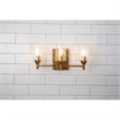 Bowery Hill Transitional 3-light Metal Bath Vanity Light in Antique Gold