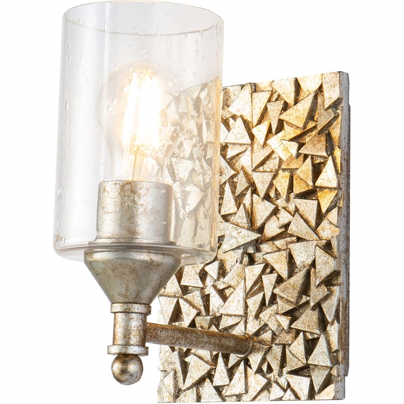 Bowery Hill 1-light Metal Bath Vanity Light in Antique Silver