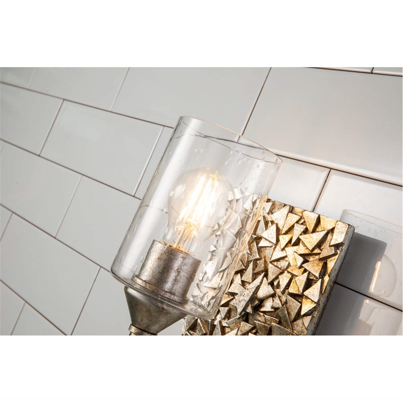 Bowery Hill 1-light Metal Bath Vanity Light in Antique Silver