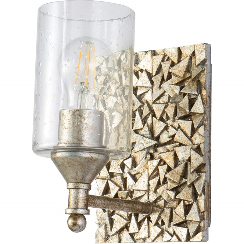 Bowery Hill 1-light Metal Bath Vanity Light in Antique Silver