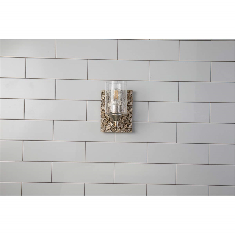 Bowery Hill 1-light Metal Bath Vanity Light in Antique Silver