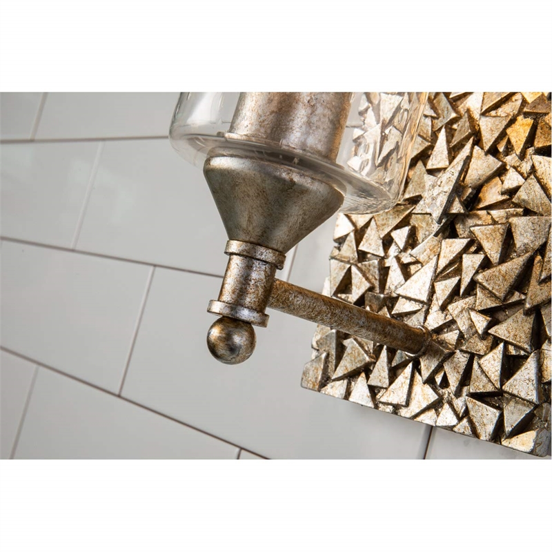 Bowery Hill 1-light Metal Bath Vanity Light in Antique Silver