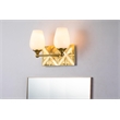 Bowery Hill Transitional 2-light Metal Bath Vanity Light in Aged Brass
