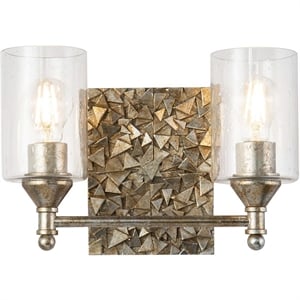 Bowery Hill 2-light Metal Bath Vanity Light in Antique Silver