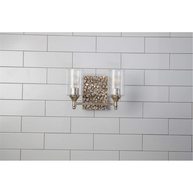 Bowery Hill 2-light Metal Bath Vanity Light in Antique Silver