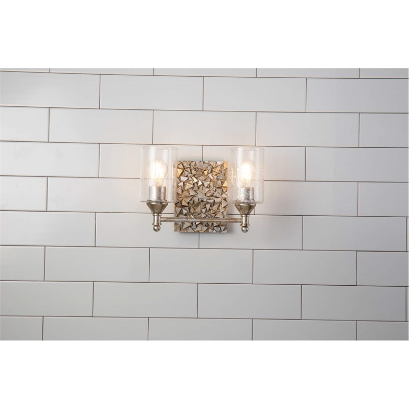 Bowery Hill 2-light Metal Bath Vanity Light in Antique Silver