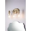 Bowery Hill 3-light Metal Bath Vanity Light in Neutral Cream/Silver