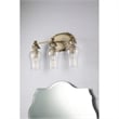 Bowery Hill 3-light Metal Bath Vanity Light in Neutral Cream/Silver