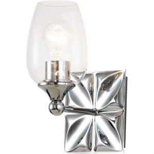 Bowery Hill 1-light Metal Bath Vanity Light in Polished Chrome
