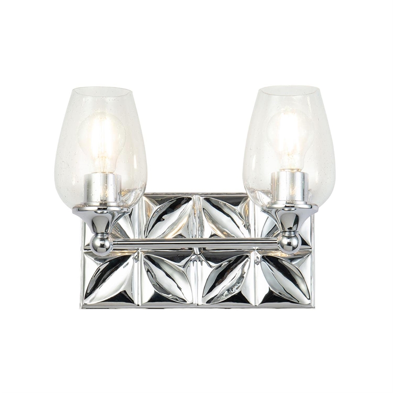 Bowery Hill 2-light Metal Bath Vanity Light in Polished Chrome