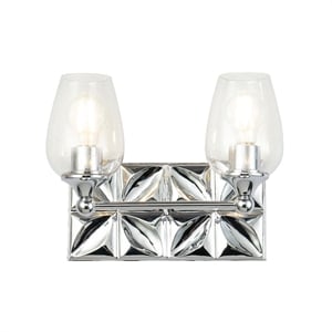 Bowery Hill 2-light Metal Bath Vanity Light in Polished Chrome