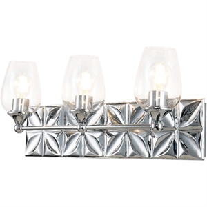 Bowery Hill 3-light Metal Bath Vanity Light in Polished Chrome
