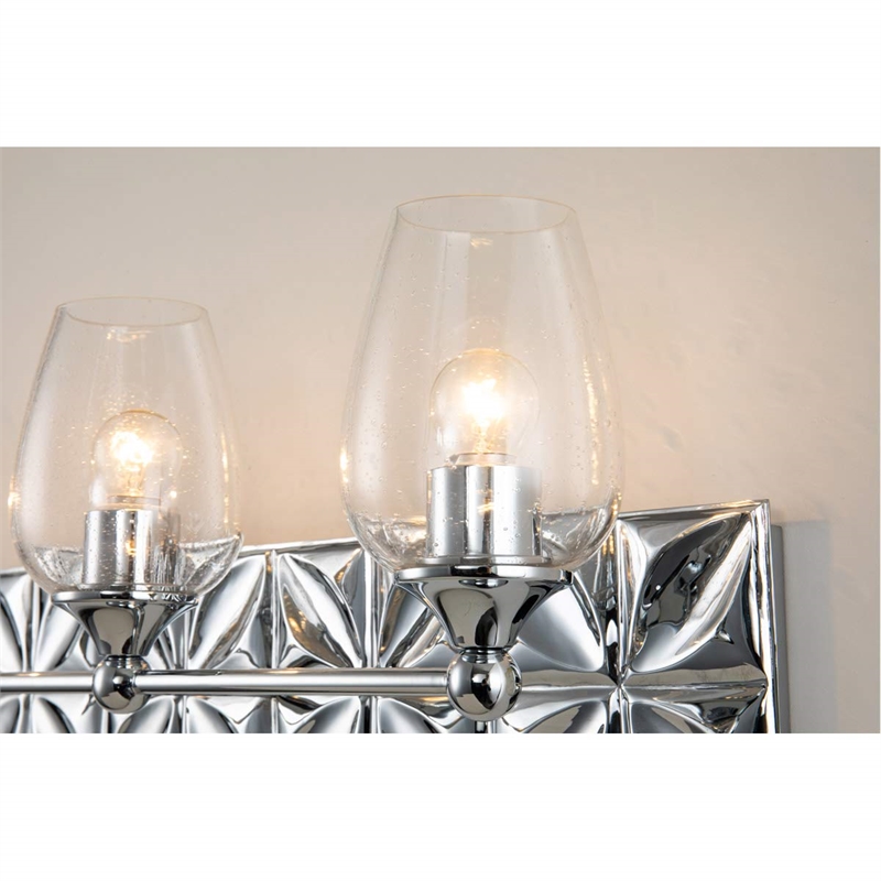 Bowery Hill 3-light Metal Bath Vanity Light in Polished Chrome