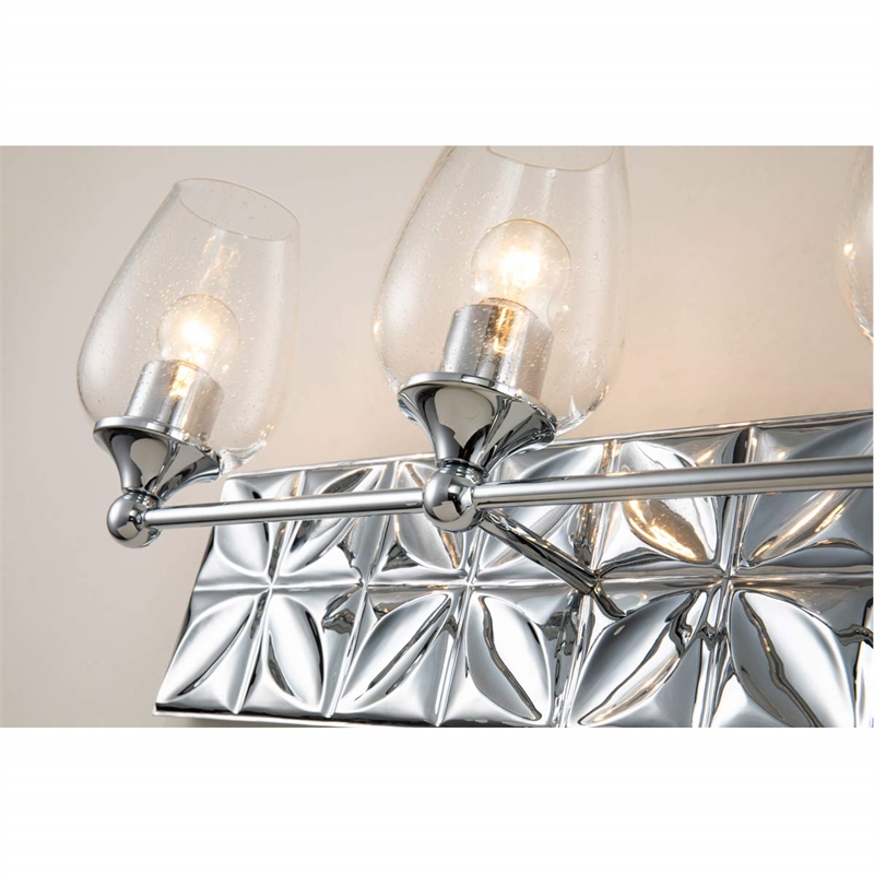 Bowery Hill 3-light Metal Bath Vanity Light in Polished Chrome