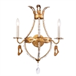 Bowery Hill 2-Light Metal Sconce with Crystal Beading in Gold