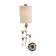 Bowery Hill 1-light Traditional Crystal Wall Sconce in Cream/Silver