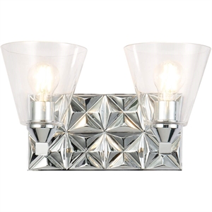 Bowery Hill 2-light Metal Bath Vanity Light in Polished Chrome