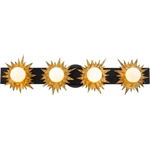 Bowery Hill 4-light Metal Bath Vanity Light in Gold/Weathered Zinc