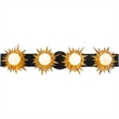 Bowery Hill 4-light Metal Bath Vanity Light in Gold/Weathered Zinc