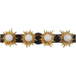 Bowery Hill 4-light Metal Bath Vanity Light in Gold/Weathered Zinc