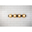 Bowery Hill 4-light Metal Bath Vanity Light in Gold/Weathered Zinc