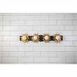 Bowery Hill 4-light Metal Bath Vanity Light in Gold/Weathered Zinc