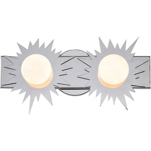 Bowery Hill 2-light Metal Bath Vanity Light in Polished Chrome