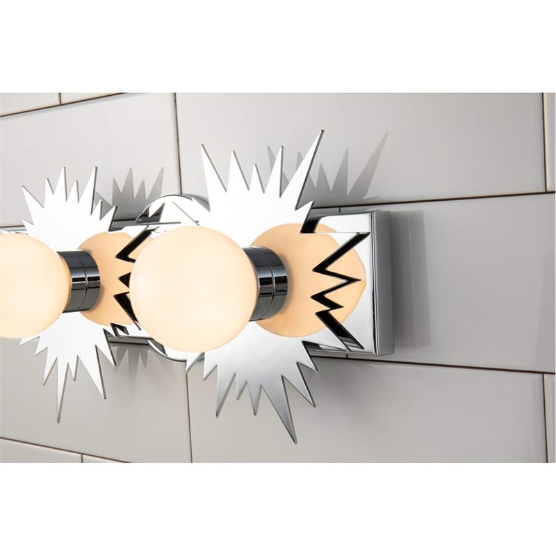 Bowery Hill 2-light Metal Bath Vanity Light in Polished Chrome