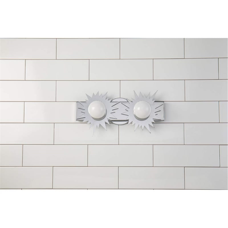 Bowery Hill 2-light Metal Bath Vanity Light in Polished Chrome