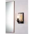 Bowery Hill 1-light Metal Bath Vanity Light in Matte Black/Silver