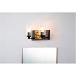 Bowery Hill 2-light Metal Bath Vanity Light in Matte Black/Gold