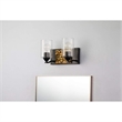 Bowery Hill 2-light Metal Bath Vanity Light in Matte Black/Gold