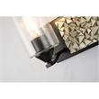 Bowery Hill 2-light Metal Bath Vanity Light in Matte Black/Silver