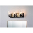 Bowery Hill 3-light Metal Bath Vanity Light in Matte Black/Silver