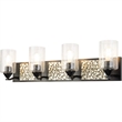 Bowery Hill 4-light Metal Bath Vanity Light in Matte Black/Silver