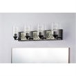 Bowery Hill 4-light Metal Bath Vanity Light in Matte Black/Silver