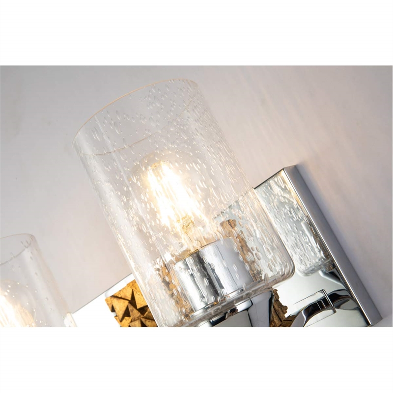 Bowery Hill 2-light Metal Bath Vanity Light in Polished Chrome/Gold