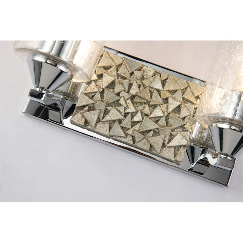 Bowery Hill 2-light Metal Bath Vanity Light in Polished Chrome/Silver