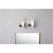 Bowery Hill 2-light Metal Bath Vanity Light in Polished Chrome/Silver